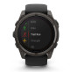 fēnix 8 – 51 mm -Solar -Sapphire - Carbon grey DLC titanium with Black/pebble grey silicone band - 010-02907-11 - Garmin